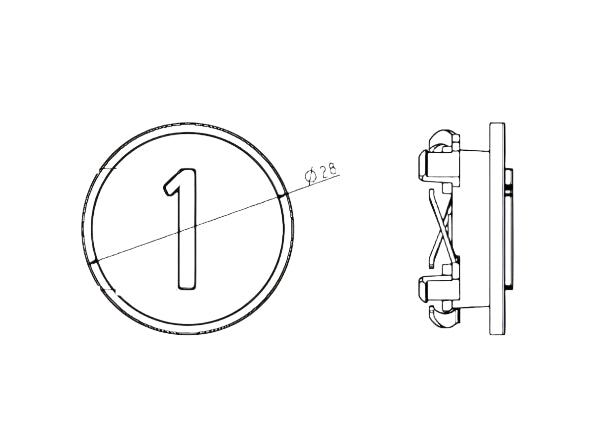 Kone Push Button 13 Gray Tactile KSS COP KM801055G013