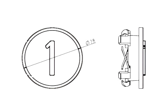 Kone Push Button 14 Gray Tactile KSS COP KM801055G014