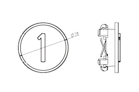 Kone Push Button 14 Gray Tactile KSS COP KM801055G014