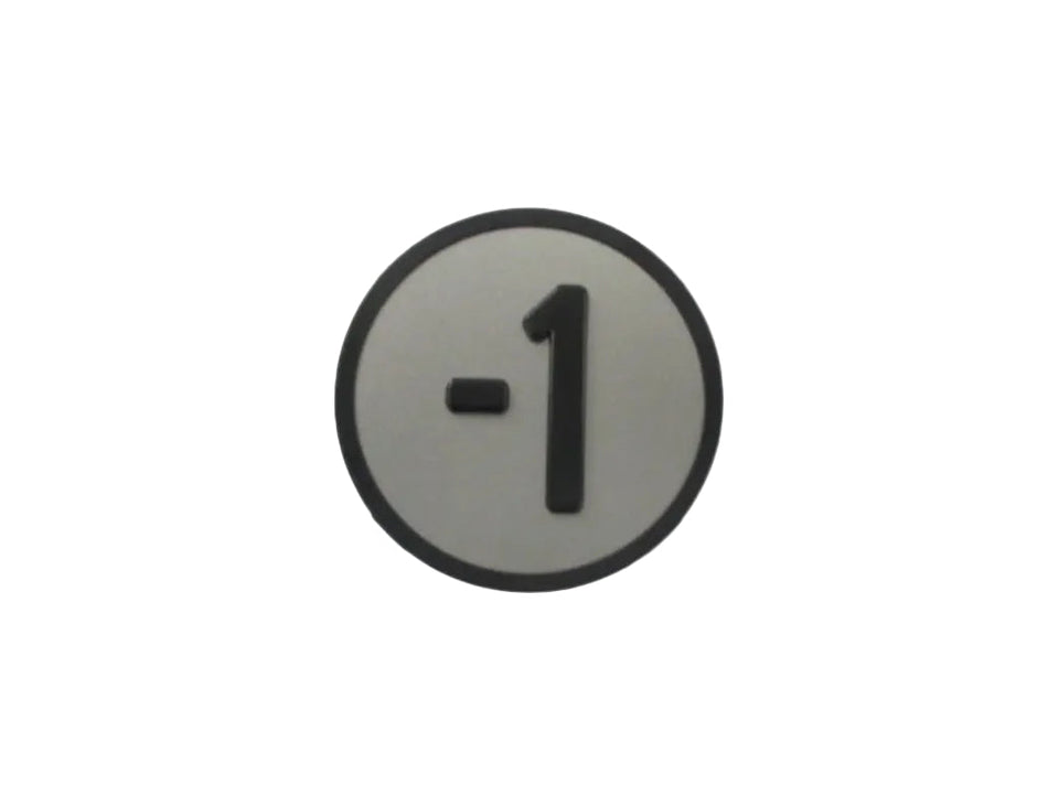 Kone Button Symbol -1 Grey Tactile Main Exit Pressel KM801055G071 (refurbished, Grade B)