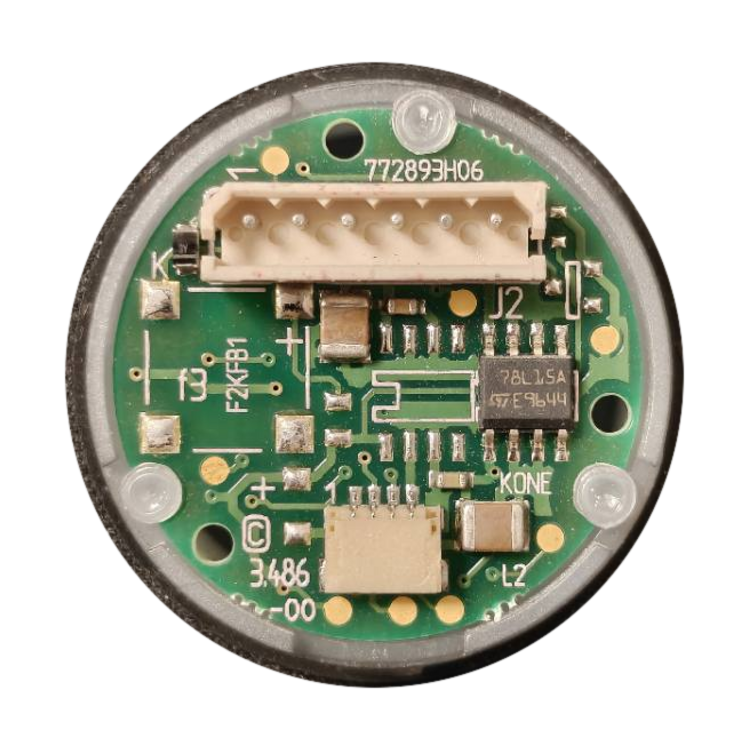 Kone 804145G02 KSS out-of-service indicator PCB 772893H06 F2KFB1 rear view