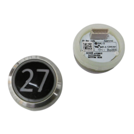 Kone Button 19 White Flush COP Panel KM851928G001H019