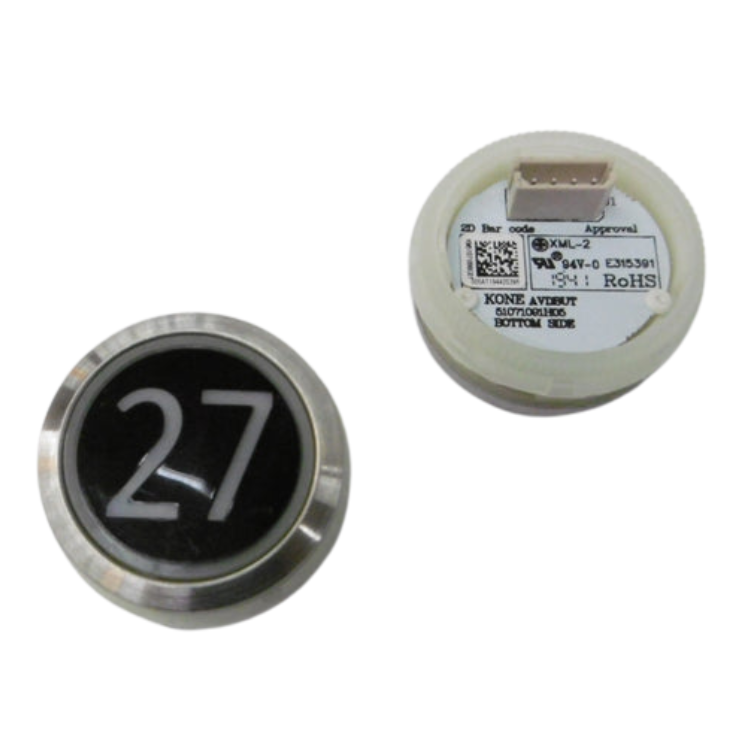 Kone Button 27 White Flush COP Panel KM851928G001H027