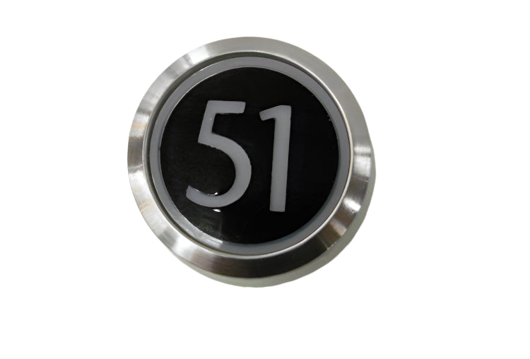 Kone Button 51 White Flush Red Illumination KM851928G001H051