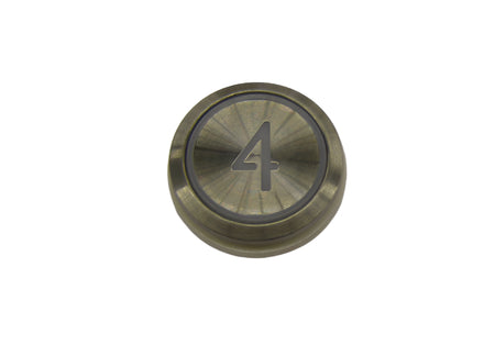 Kone Button 4 Red LED White Flush No Braille KM863050G005H004