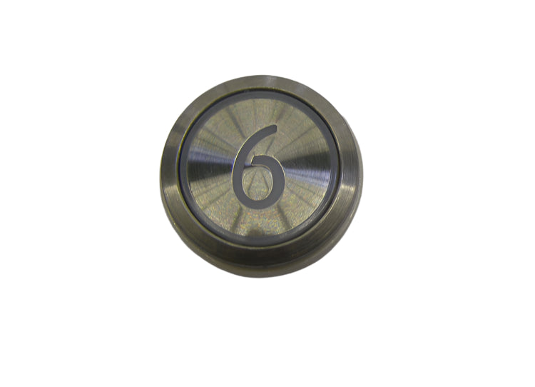 Kone-painike 6 punaista LEDiä, valkoinen, läpikuultava kanta KM863050G005H006