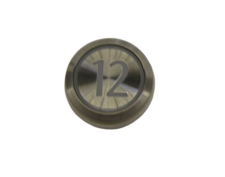 Kone-painike 12 punaista LEDiä, upotettava valkoinen KDS STD KM863050G005H012