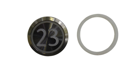 Kone Button 23 White Flush, Red Illumination, Translucent Base KM863050G005H023