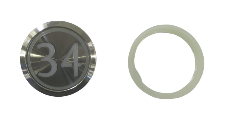 Panel de control empotrado Kone Button 34, blanco, KM863050G005H034
