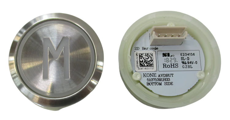 Kone Button M White Flush COP Panel KM863050G005H132