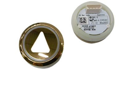 Kone Button Up Illuminated Round Surface Golden Mirror Stainless Steel KM863050G008H091