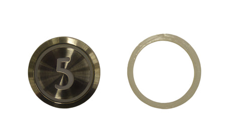 Kone Button White Flush, Yellow Illumination, Translucent Base KM863050G013H005