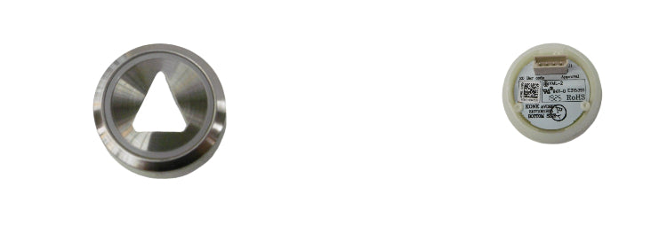 Kone Button UP Arrow Yellow Illumination Stainless Steel Round Surface KM863050G013H091