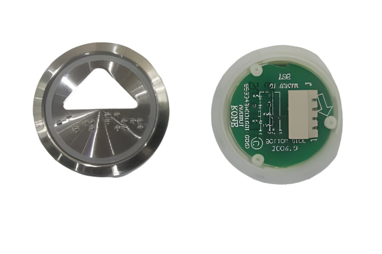Kone Button Down Braille de acero inoxidable de superficie redonda KM863050G037H092