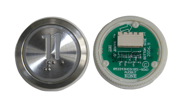 Kone Button 11 Red LED Illumination Braille KDS STD KM863050G069H011