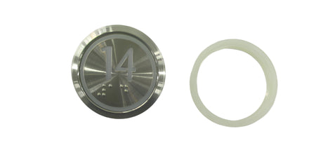 Kone Button 14 White Flush Braille Red Illuminated COP Panel KM863050G069H014