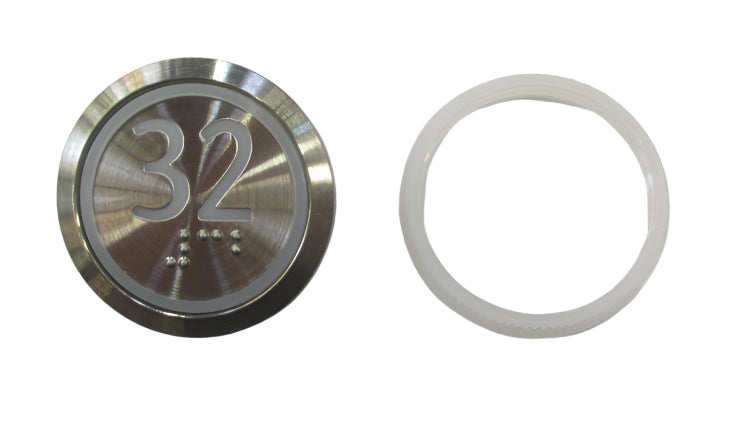 Panel de control empotrado Kone Button 32, blanco, KM863050G069H032