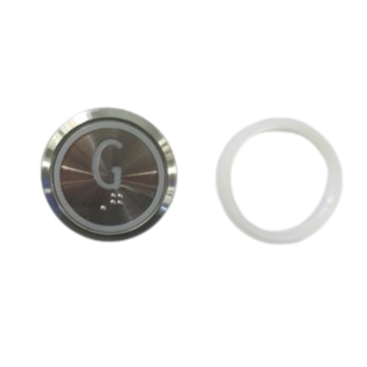 Kone Button G Red LED Braille Flush KDS STD KM863050G069H126