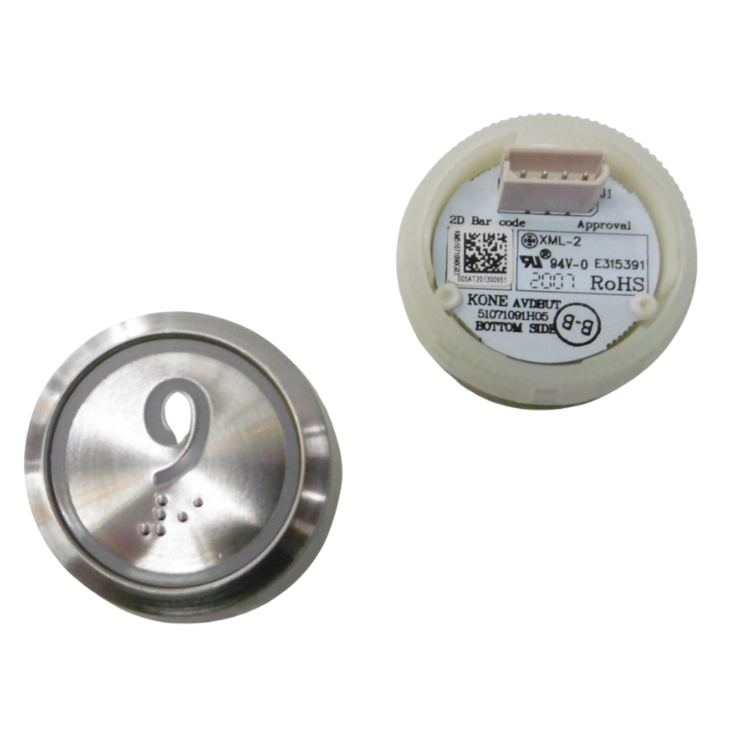 Kone Button 9 Yellow Illuminated Braille KDS STD KM863050G077H009