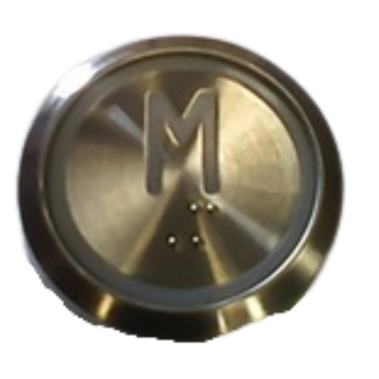 Kone Button M English Braille White Illumination KM863050G081H132