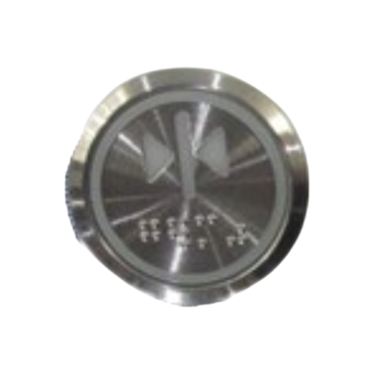 Kone-painike, ovenavaus, valkoinen valaistus, pyöreä pinta, kiinalainen pistekirjoitus, KM863050G487H081