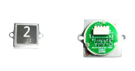 Kone Button 2 White Flush COP Panel KM863053G069H002