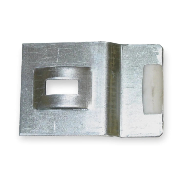 KONE AMD lower door guide 85x56mm KM880846G01, on white background.
