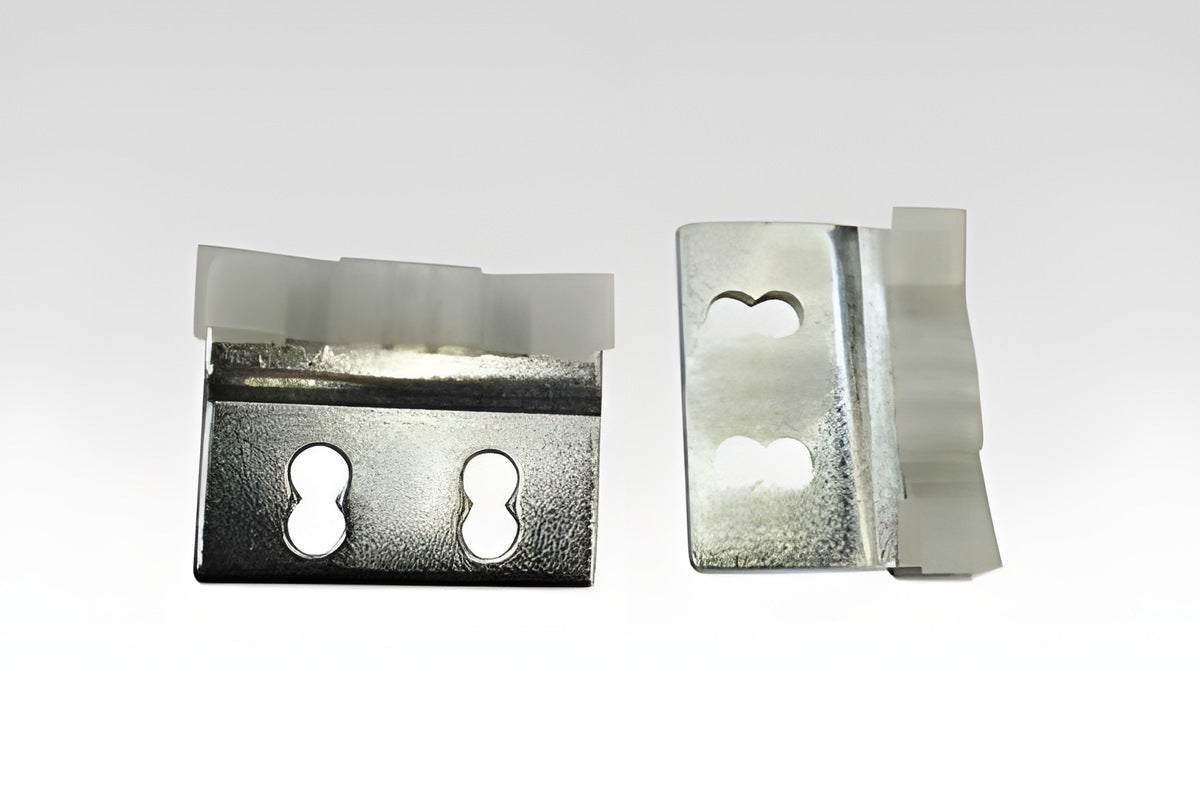 Door Guide Shoe QKS6/8/9 with Metal Bracket on white background.