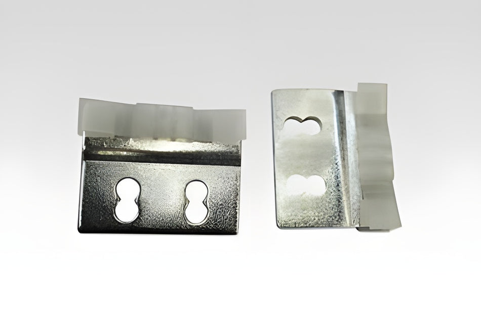 Door Guide Shoe QKS6/8/9 with Metal Bracket on white background.