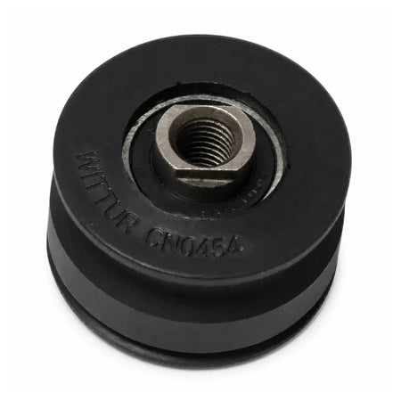 WITTUR Hanger Roller CN0454, SKU KM998709-CN0454, front three-quarter view showing threaded insert and embossed marking