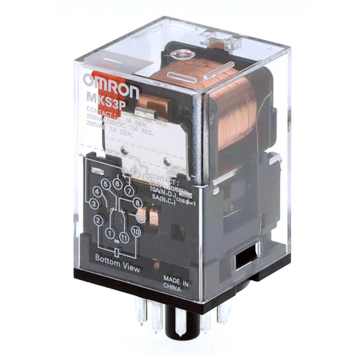 Omron Relay 24V DC 3PDT 10A Plug-In MKS3P_DC24