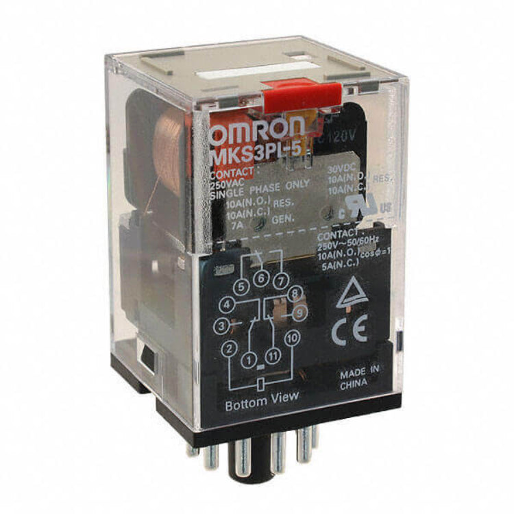 Omron Relay 3PDT 230V AC Plug-In 10A MKS3P-5_230VAC