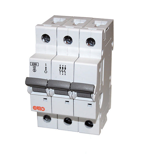 GARO MCB GR Miniature Circuit Breaker 3-Pole 63A Type C 6kA, 2142294