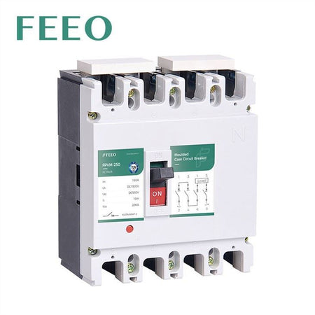 Feeo FPVM-250 4P PV Solar DC Moulded Case Circuit Breaker, 1000V DC 250A