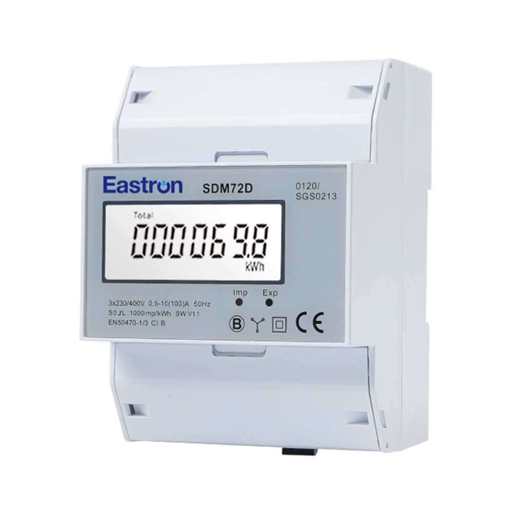 Eastron SDM72D — Three Phase Four Wire DIN Rail Energy Meter (100A direct connect)