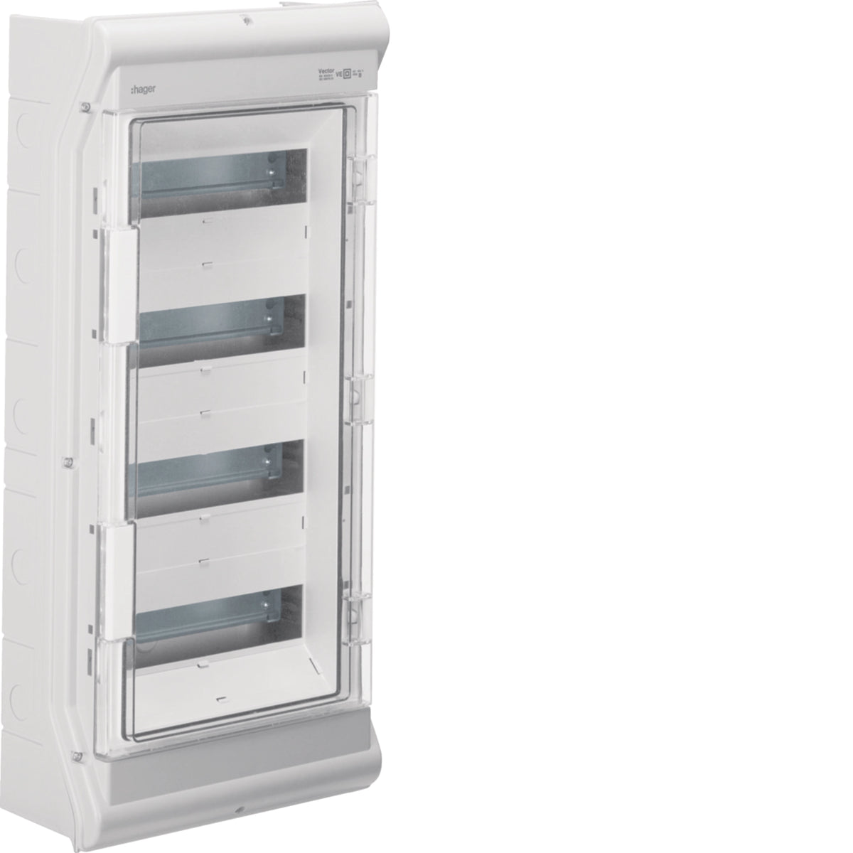 Hager VE412PN Vector Small Distribution Board, IP65, 4x12PLE (48 modules)