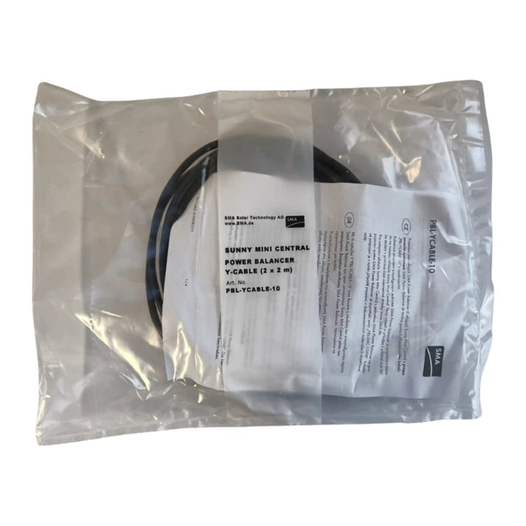SMA Sunny Mini Central Power Balancer Y-cable PBL-YCABLE-10 in original bag with SMA label, on white background.