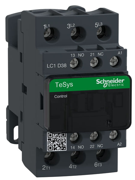 Schneider Contactor 3 Pole 38A 230V AC Coil TeSys D LC1D38P7