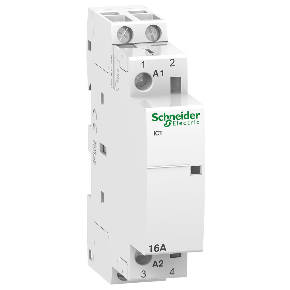 Schneider Contactor 16A 230V AC 2-Pole DP iCT A9C22712