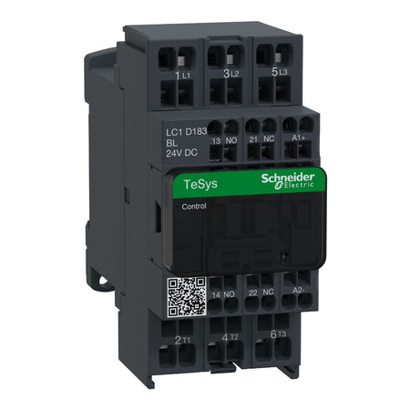 Schneider Contactor 24V DC 18A 3-Pole TeSys D LC1D183BL