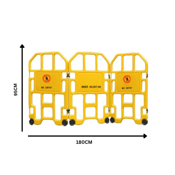 Säkerhetsbarriär Hopfällbar Lyftunderhåll 3 sektioner