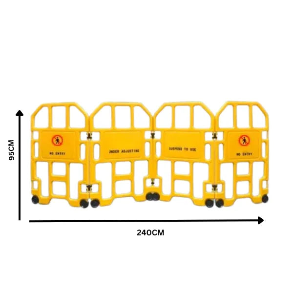 Säkerhetsbarriär Hopfällbar Lyftunderhåll 4 sektioner