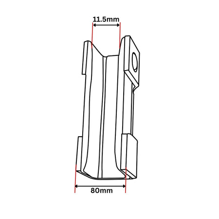 Trådstyrning HxB=56x80mm linfoder 1 par 3 tråd ø6-6,5mm