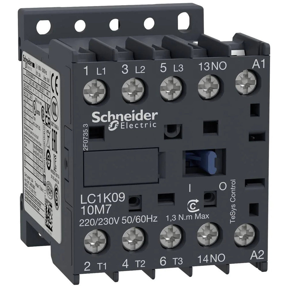 Schneider Electric LC1K0910P7 Kontaktor 1 NO DIN-skenmontering