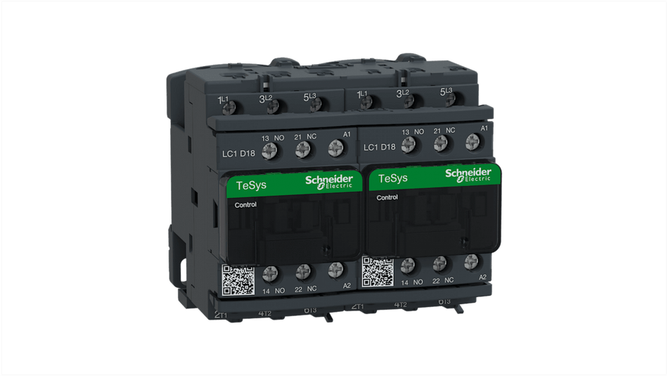 Schneider Contactor 18A 3-Pole TeSys D Reversing LC2D18M7