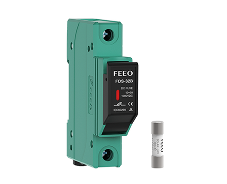Feeo FDS-32B 1000V DC solar PV fuse holder with indicator for 10x38mm fuse links