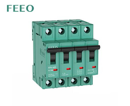 Feeo FPV-63 4-pole 1000V DC solar miniature circuit breaker, 63A 10kA