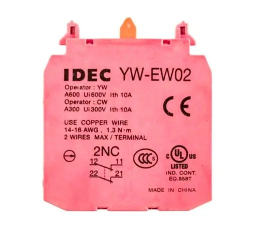 IDEC YW-EW02 kontaktblock-2NC